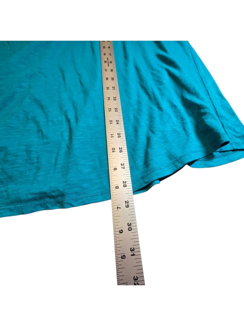 Cato Plus Size Turquoise Teal Cotton Modal Knit Short Sleeve Tee Shirt 22/24W - Picture 6 of 6
